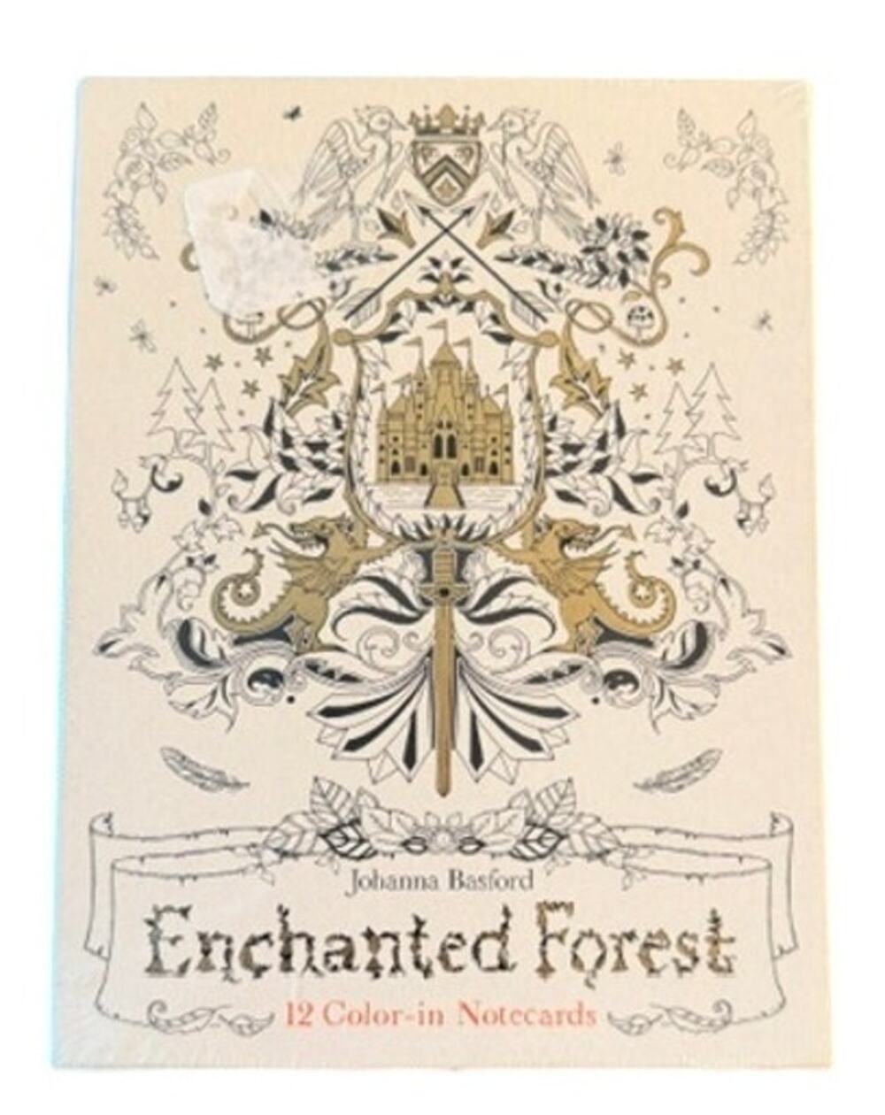 Johanna Basford Enchanted Forest 12 Color-In Notecards Sealed Adult Coloring